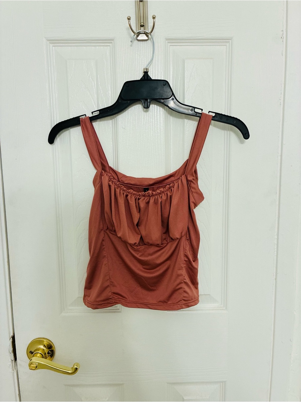 Women’s Gathered Front Camisole in Rust